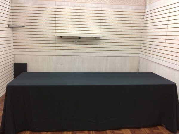 Booth Space, ppx. 10x10 will have at least 1 wall with slatwall (includes 1-8' folding table and chair)